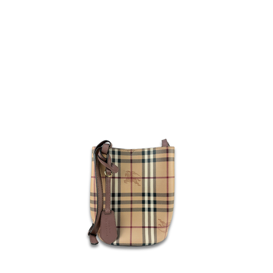 Burberry Haymarket Check Lorne Bucket Bag