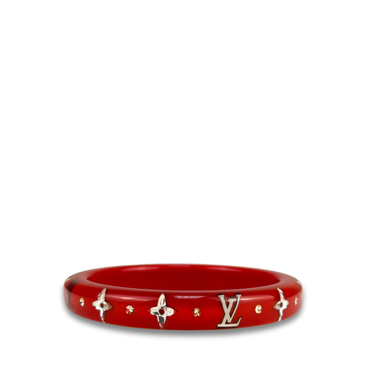 Louis Vuitton Red Glitter Inclusion Bracelet