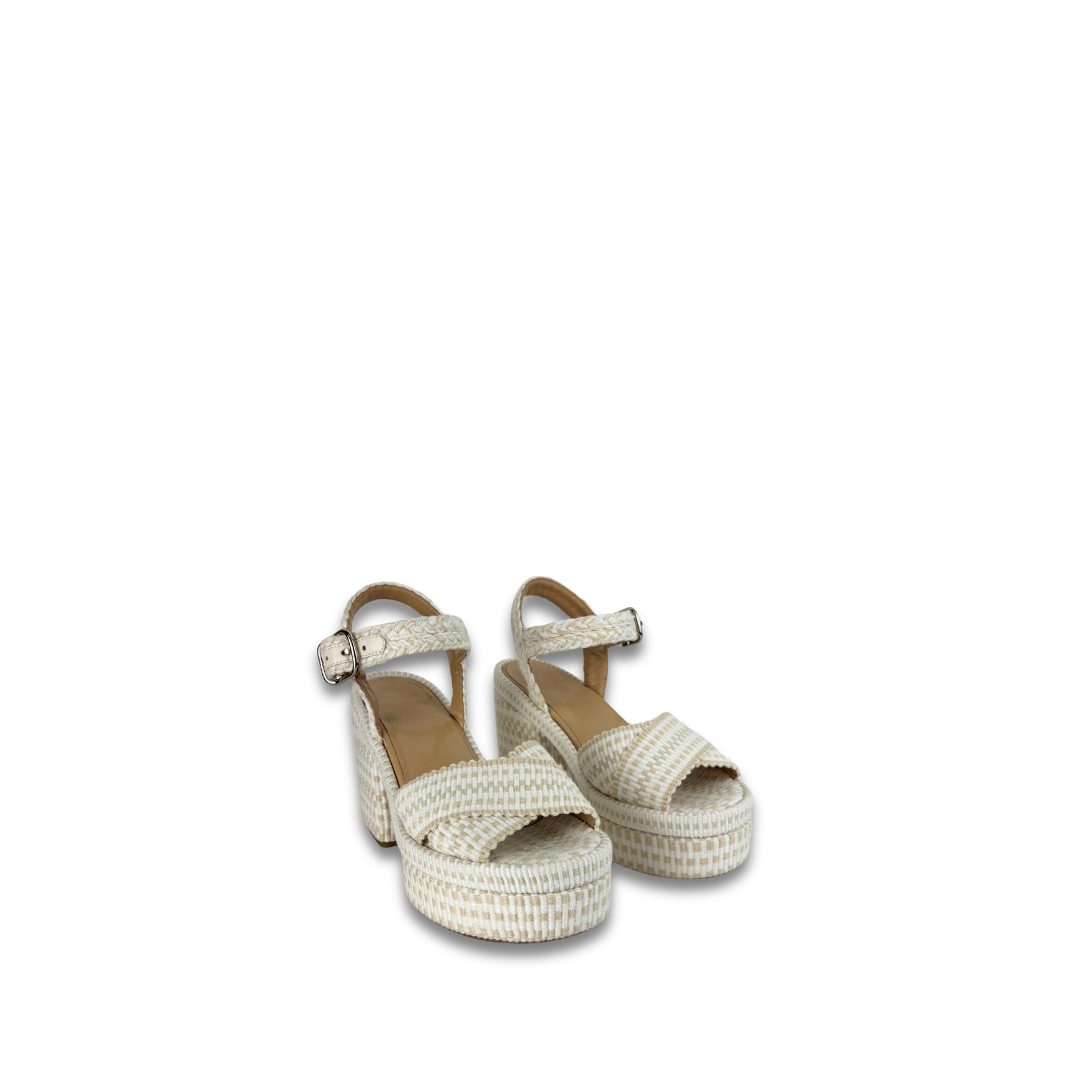 Chloe White Platform Sandals - Size 37