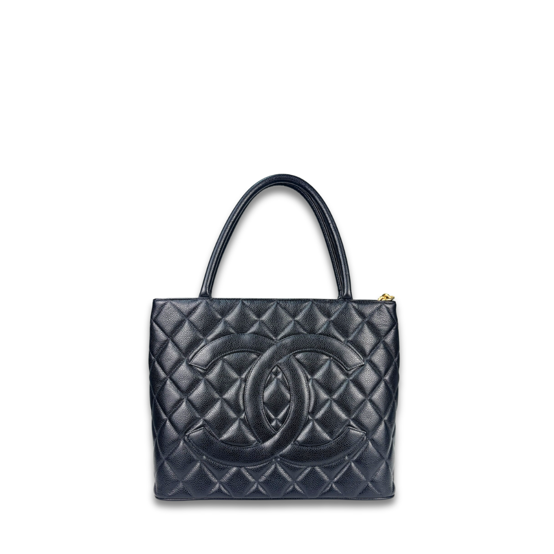 Chanel Black Caviar Medallion Tote