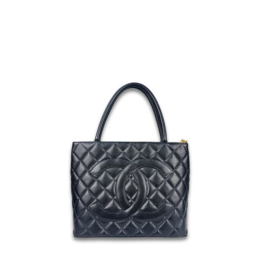 Chanel Black Caviar Medallion Tote