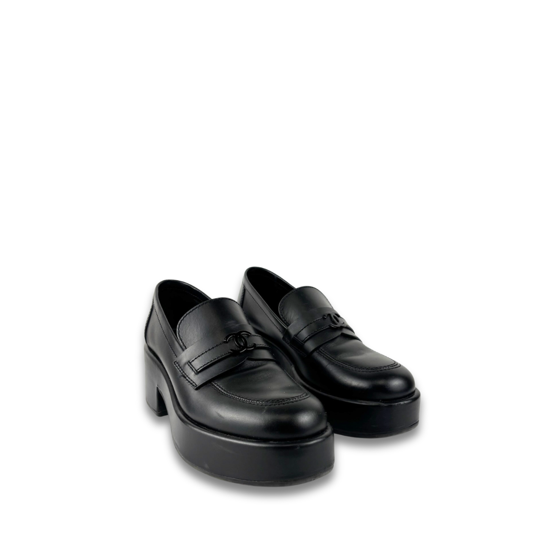 Chanel So Black Loafers - Size 37