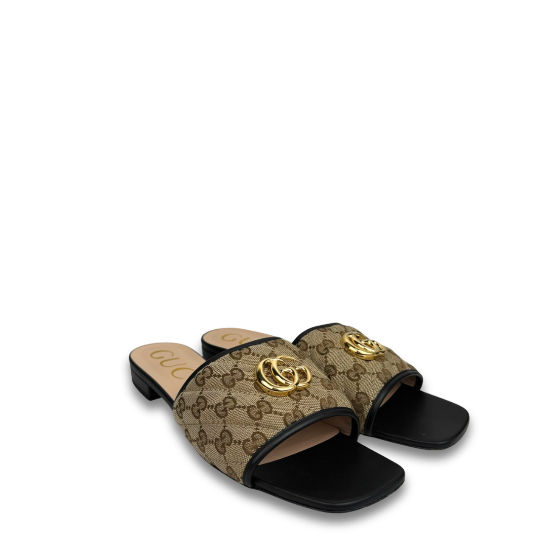 Gucci Monogram Marmont Slide Sandal - Size 41