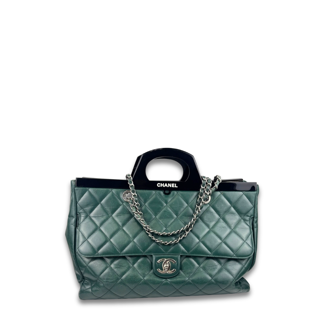 Chanel Green Large CC Delivery Tote