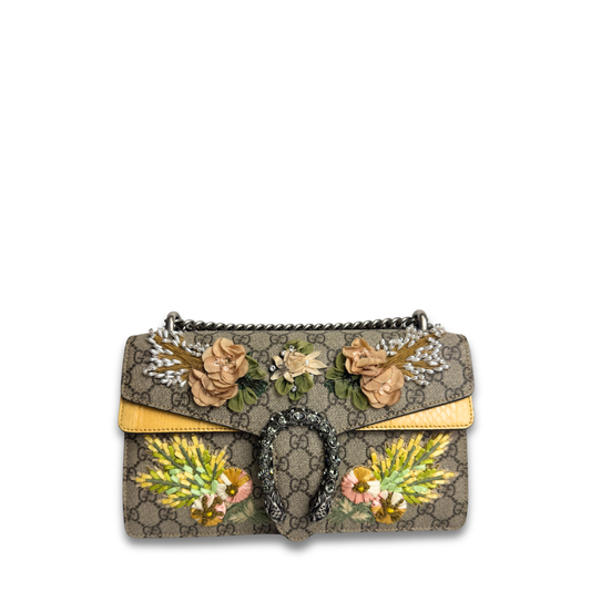 Gucci GG Supreme Monogram Python Medium Dionysus Bag