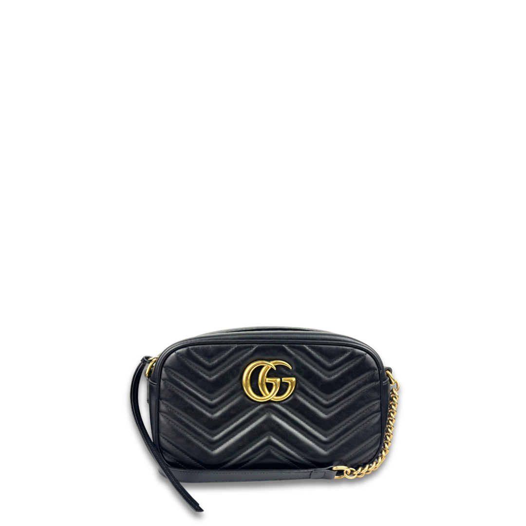 Gucci Black Marmont Small Camera Bag