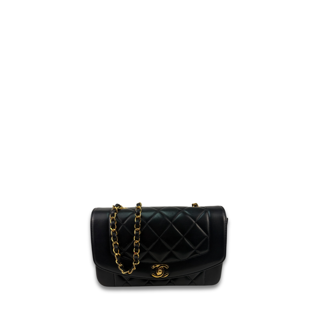 Chanel Lambskin Small Diana Single Flap