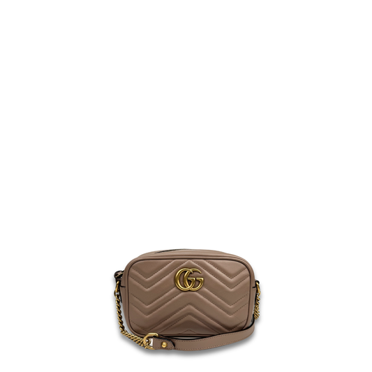 Gucci Dusty Rose Mini Marmont Camera Bag