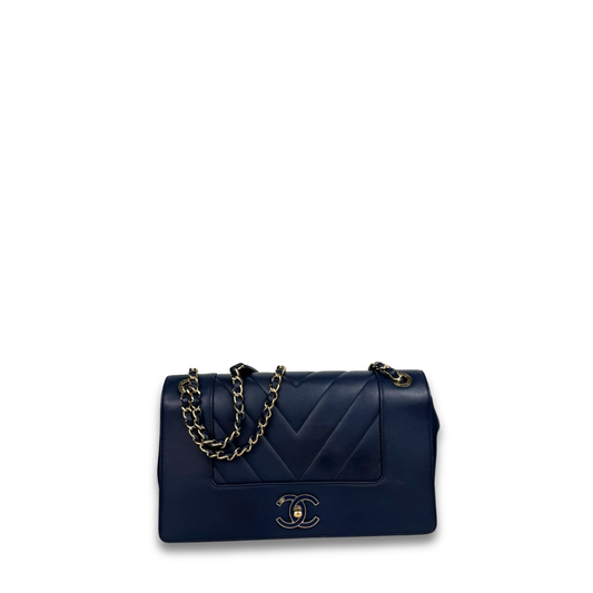 Chanel Navy Blue Medium Mademoiselle Flap Bag