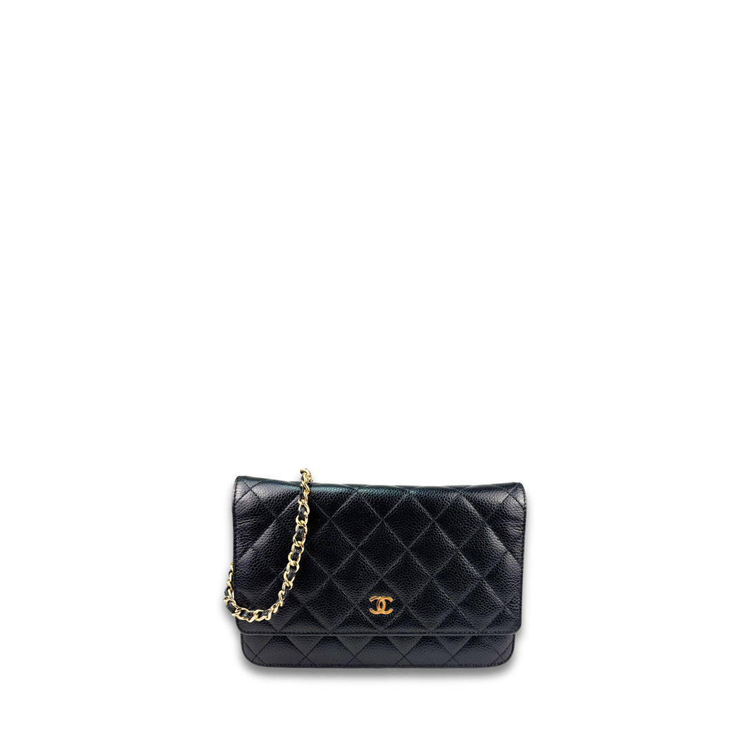 Chanel Black Caviar Classic Wallet on Chain