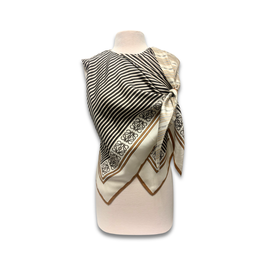 Loewe Layered Scarf Print Silk Top - Size 36 (US 4)