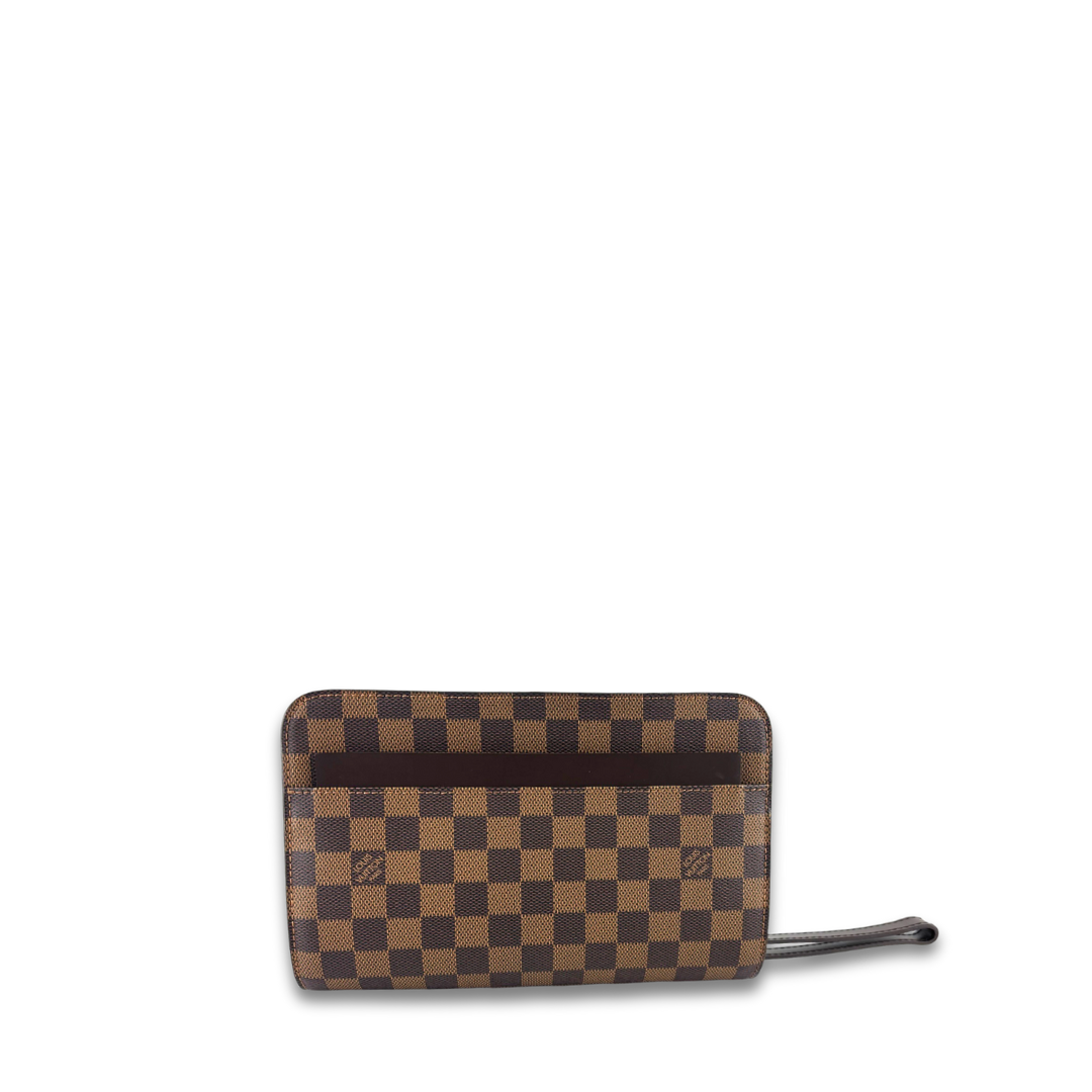 Louis Vuitton Damier Ebene Saint Louis Wristlet Clutch