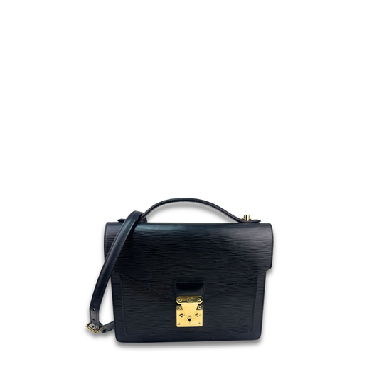 Louis Vuitton Black Epi Leather Monceau