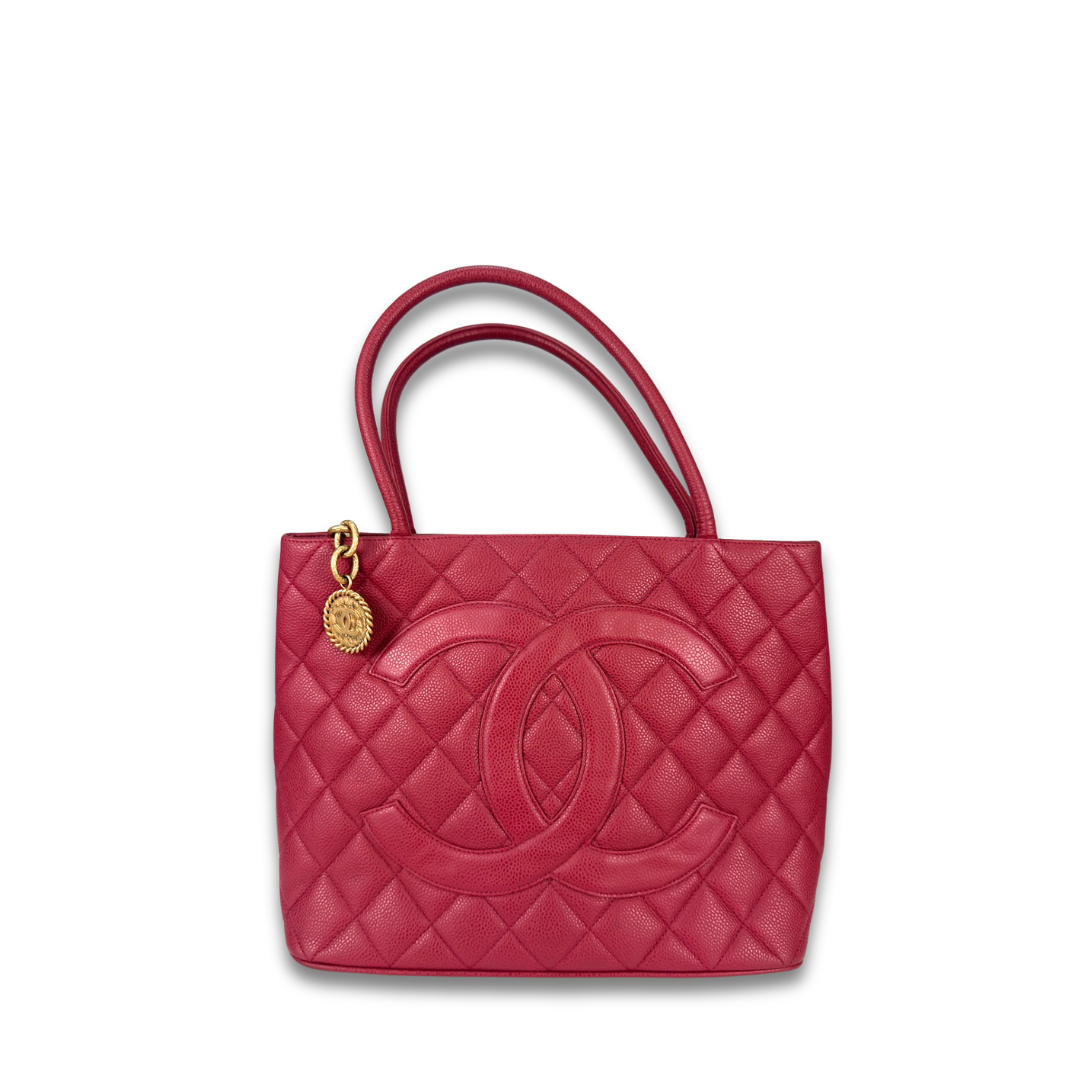 Chanel Pink Caviar Medallion Tote
