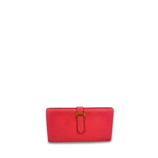 Hermès Pink Swift Bearn Wallet