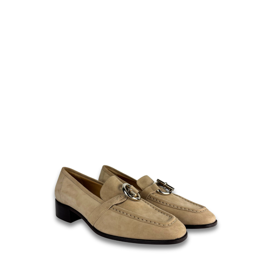 Hermès Suede Partner 25 Moccasin Loafers - Size 39