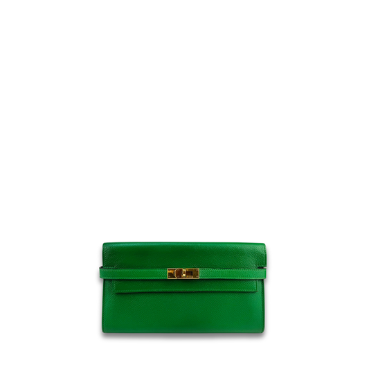Hermès Green Epsom Kelly Longue Wallet