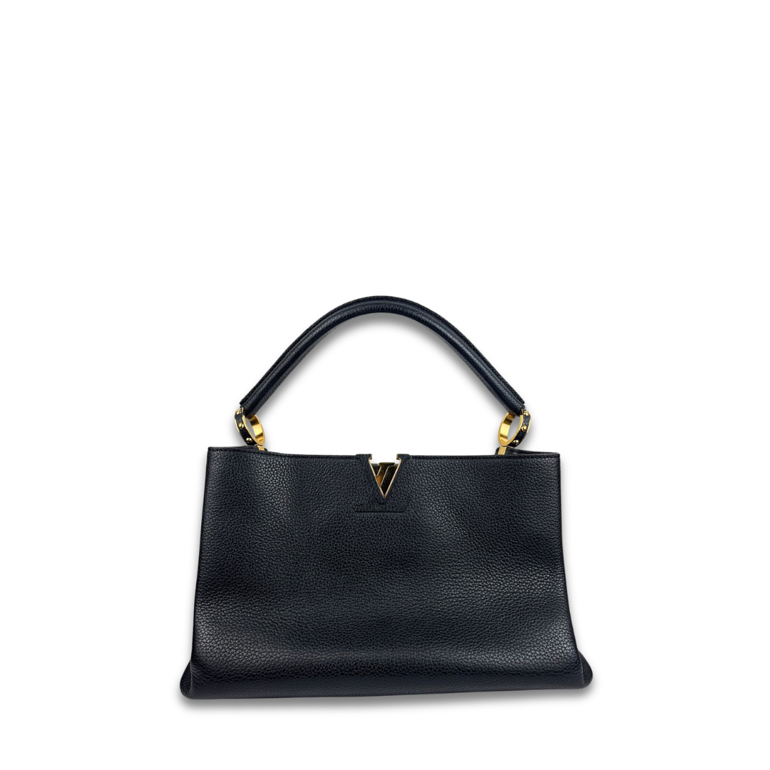 Louis Vuitton Black Capucines MM