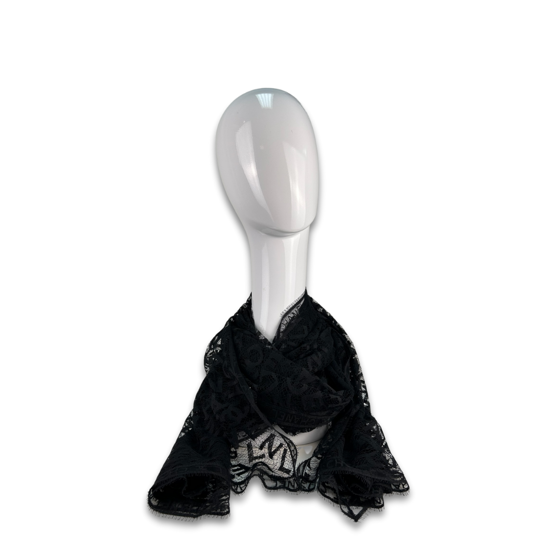Chanel Logo Lace Shawl