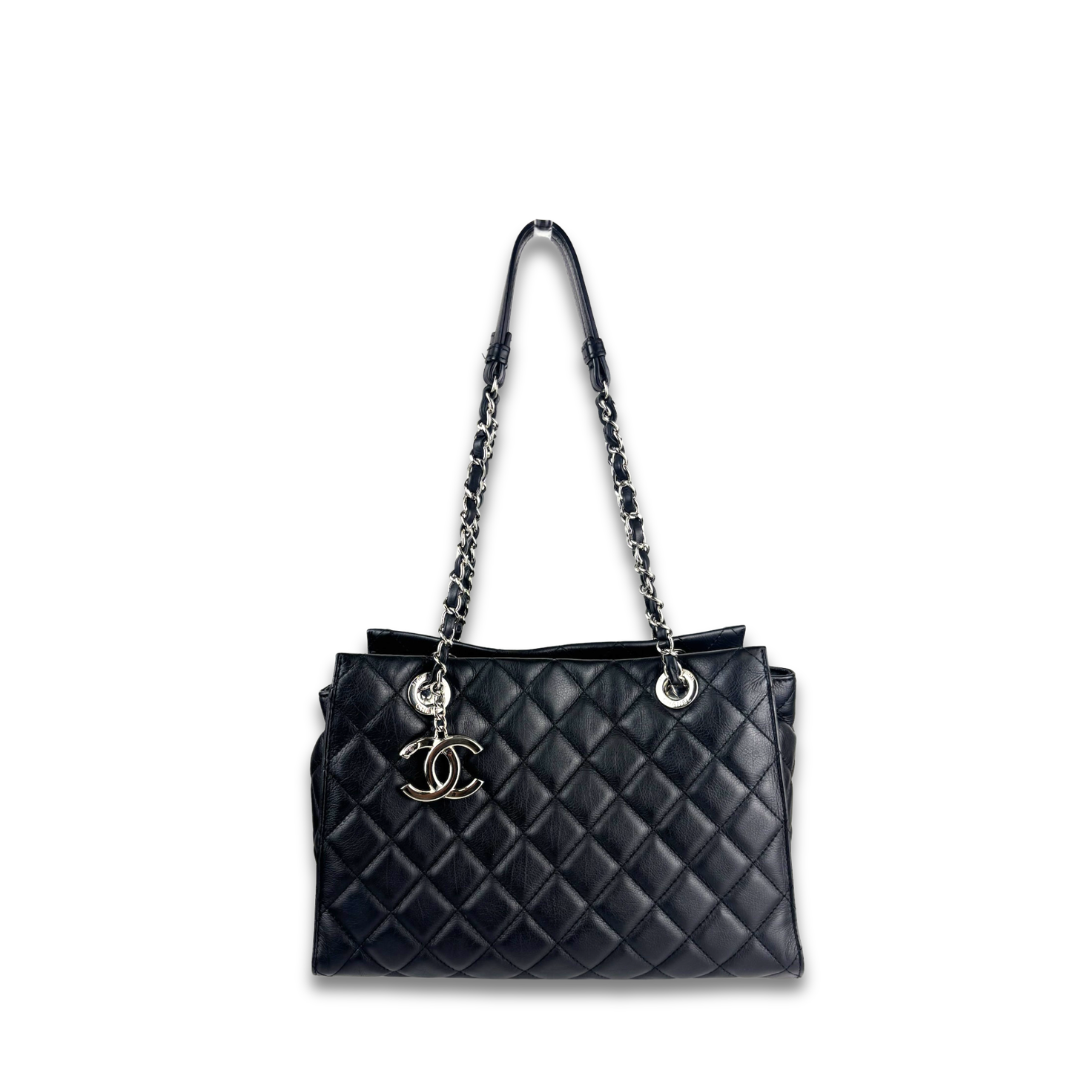 Chanel Black Chic and Soft Quilted Shopping Tote