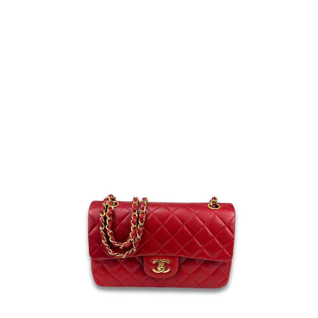 Chanel Red Classic Small Double Flap