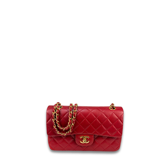 Chanel Red Classic Small Double Flap