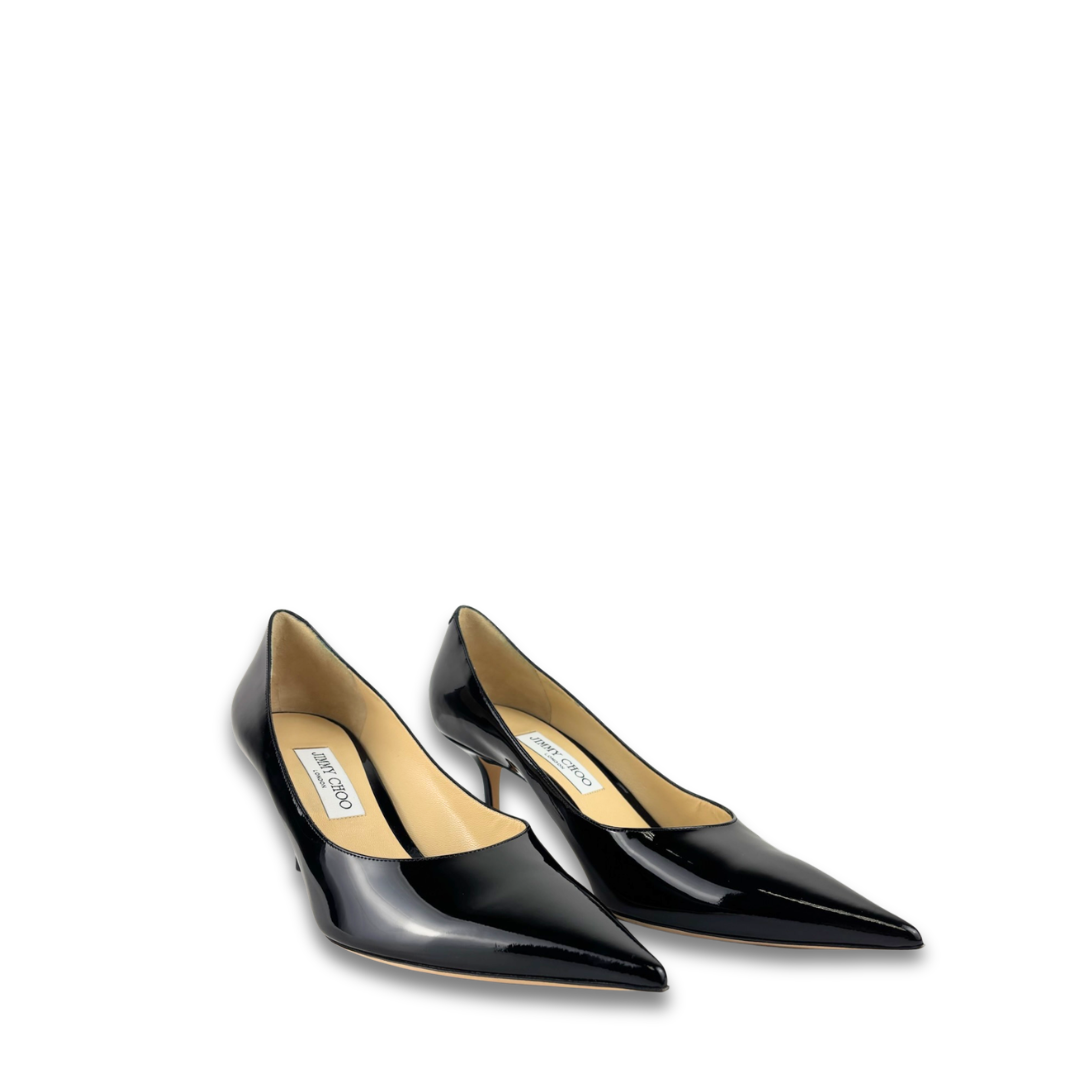 Jimmy Choo Black Patent Love 65 Pumps - Size 42