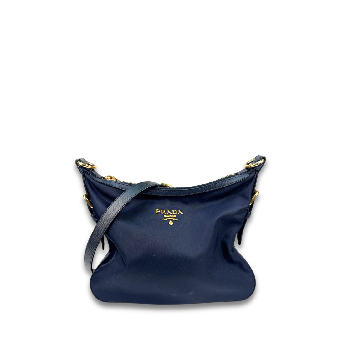 Prada Navy Nylon Crossbody Bag