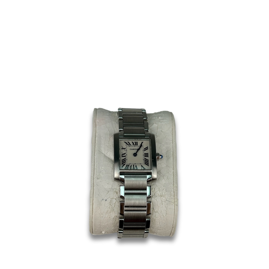 Cartier 20mm Stainless Steel Tank Française Watch