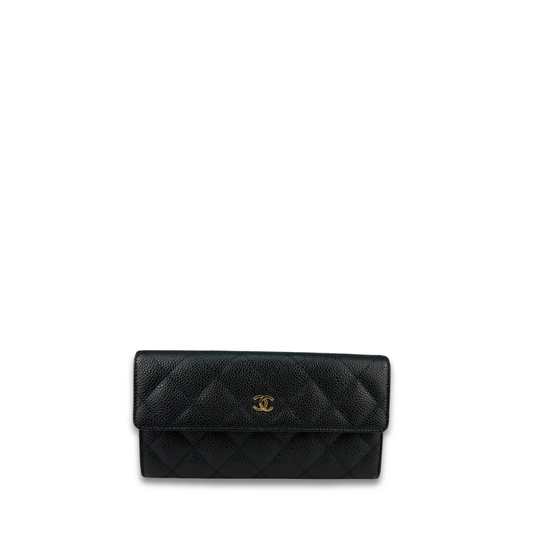 Chanel Classic Caviar Snap Wallet