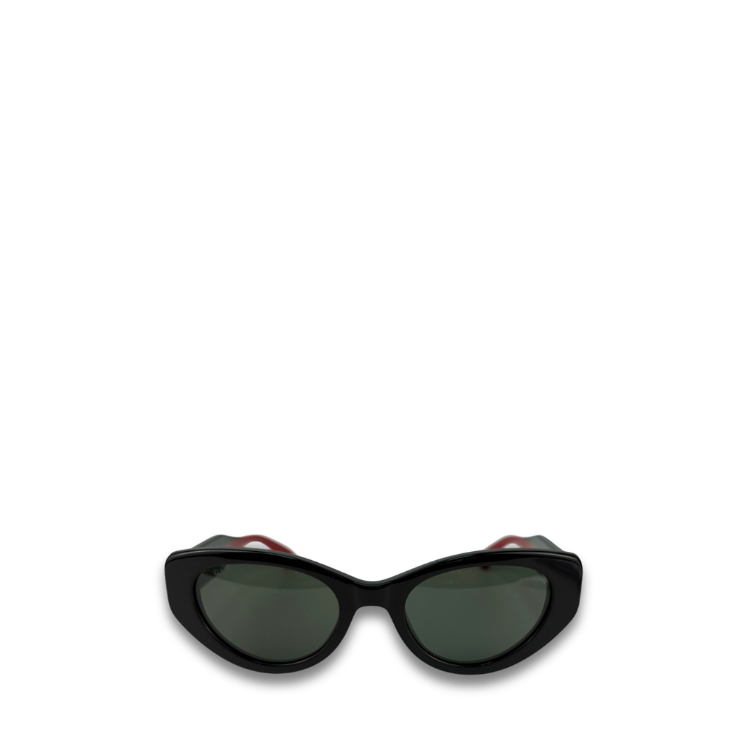 Gucci Black Oval Cateye Sunglasses