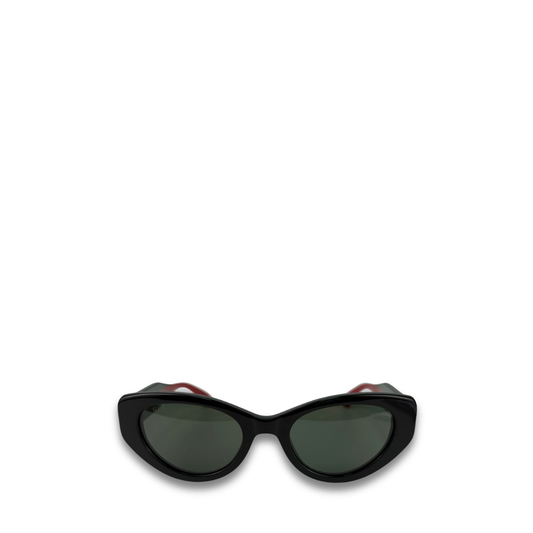 Gucci Black Oval Cateye Sunglasses