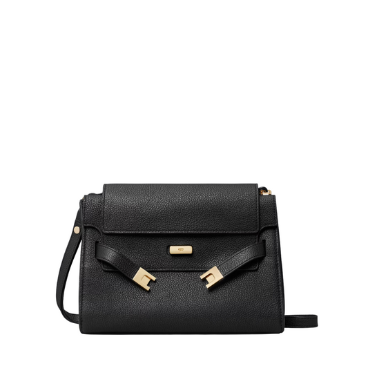 Tory Burch Lee Radziwell Black Shoulder Bag