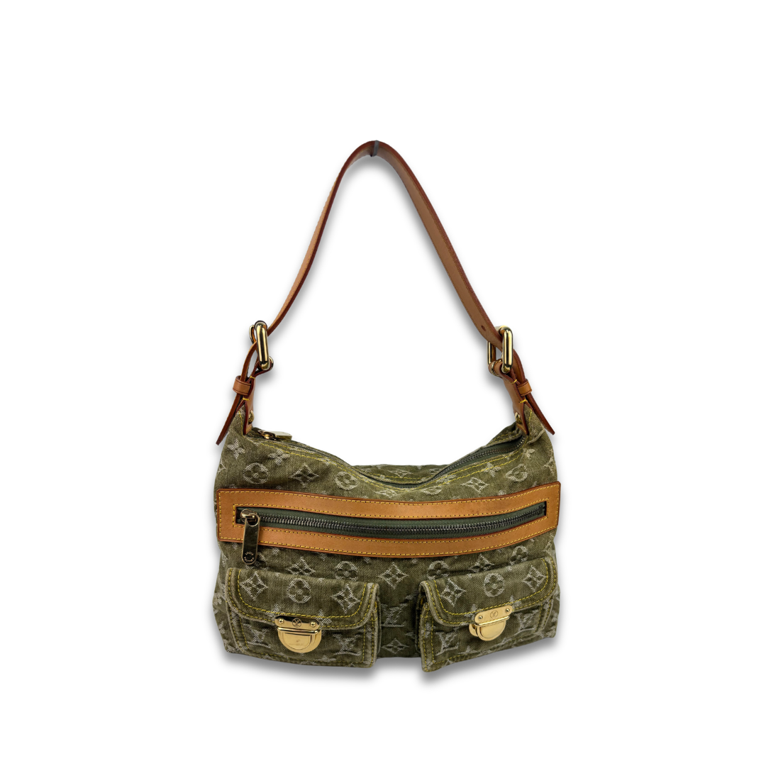 Louis Vuitton Green Denim Baggy PM