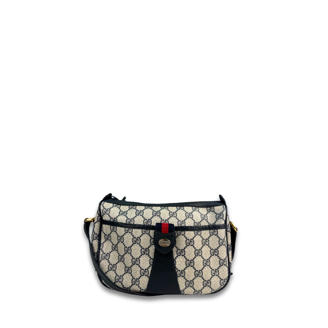 Gucci Navy Vintage Halfmoon Crossbody