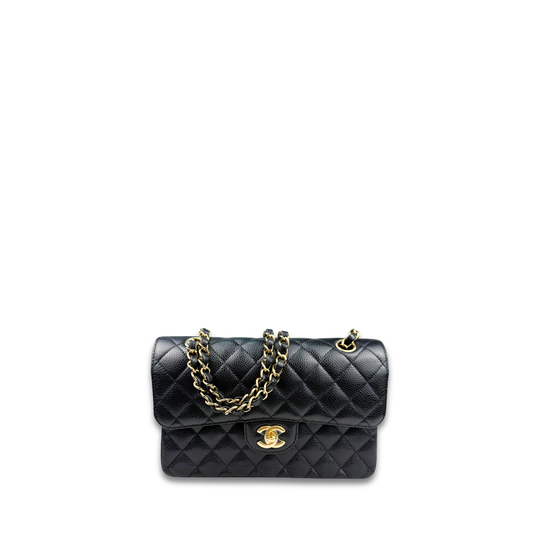 Chanel Black Caviar Classic Small Double Flap