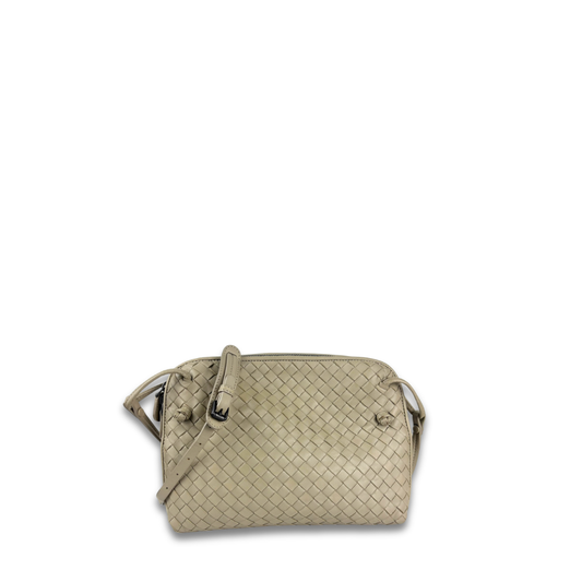 Bottega Veneta Taupe Intrecciato Nodini Crossbody