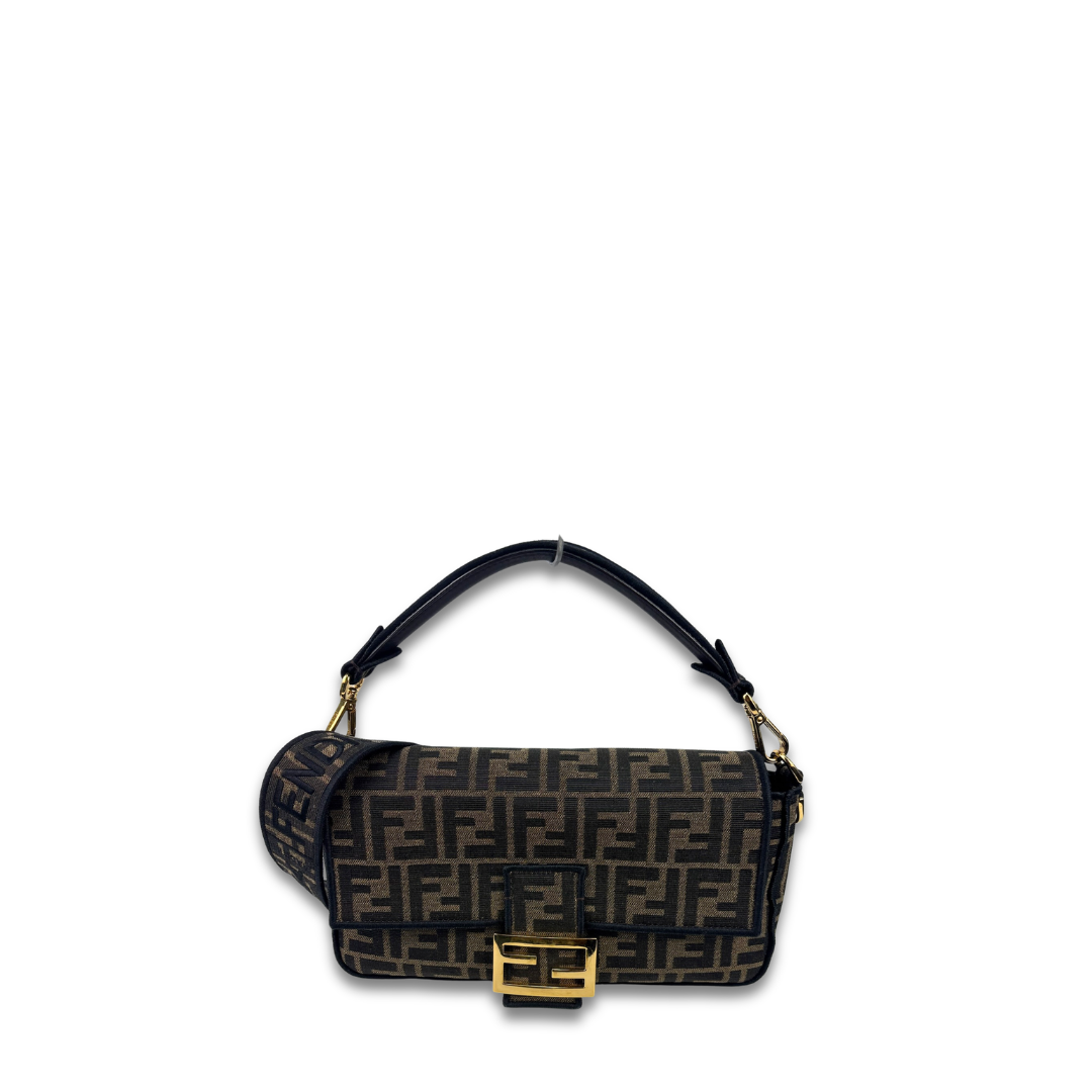Fendi Jacquard Convertible Baguette
