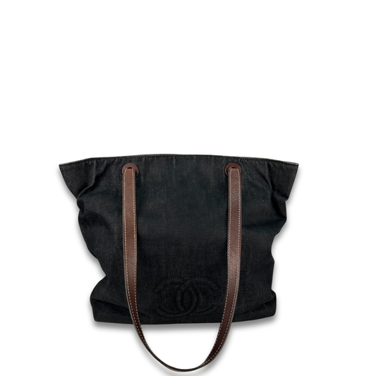 Chanel Denim Shopper Tote