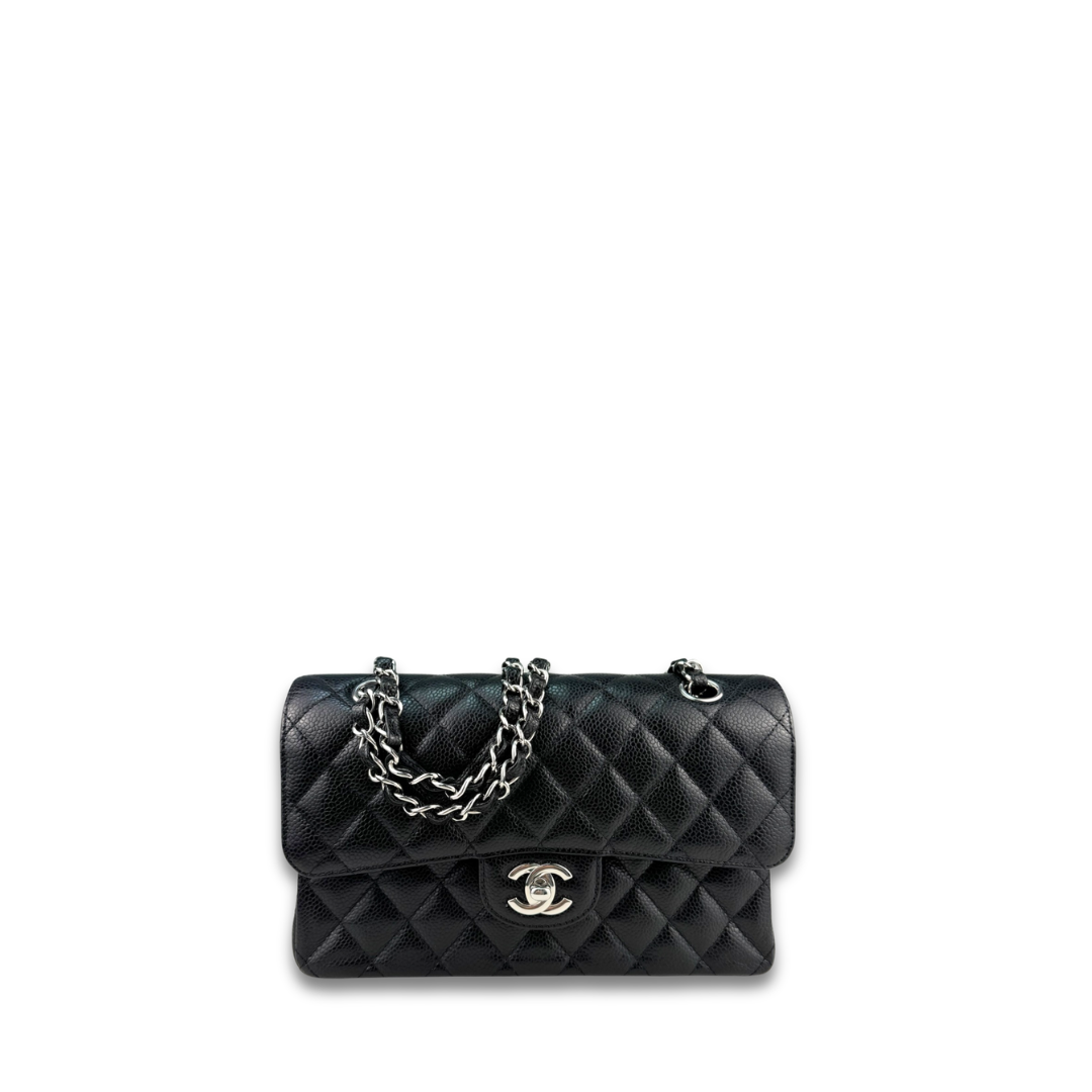 Chanel Black Caviar Classic Small Double Flap