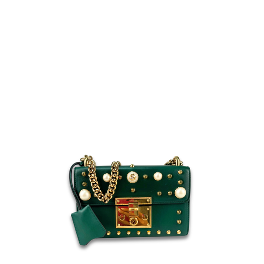 Gucci Green Pearly Small Padlock Bag