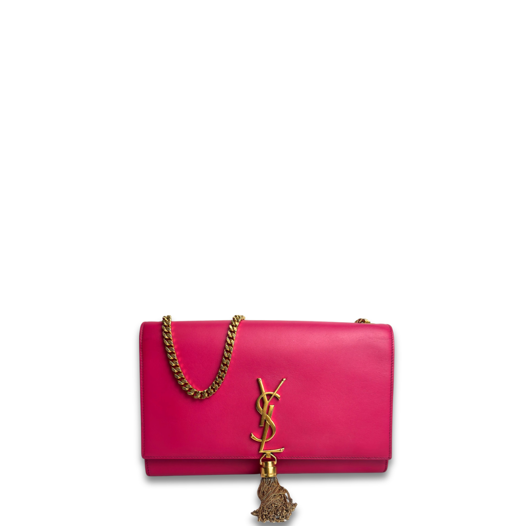 YSL Hot Pink Medium Kate Tassel Chain Bag