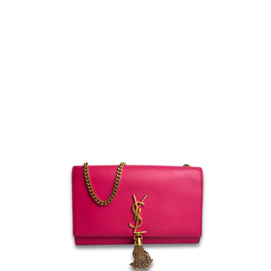 YSL Hot Pink Medium Kate Tassel Chain Bag