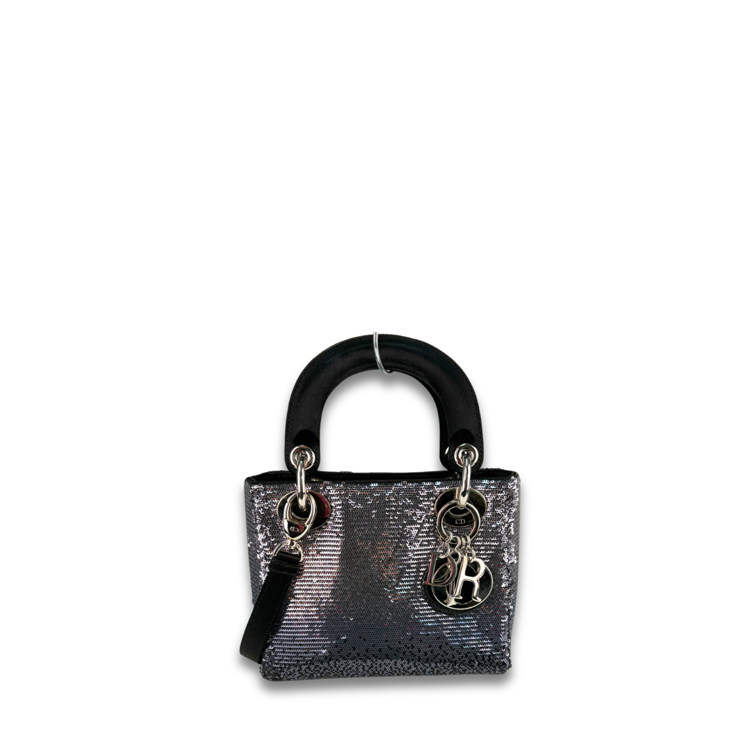 Christian Dior Sequin Mini Lady Dior Bag