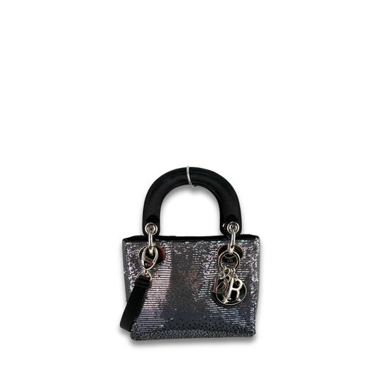 Christian Dior Sequin Mini Lady Dior Bag