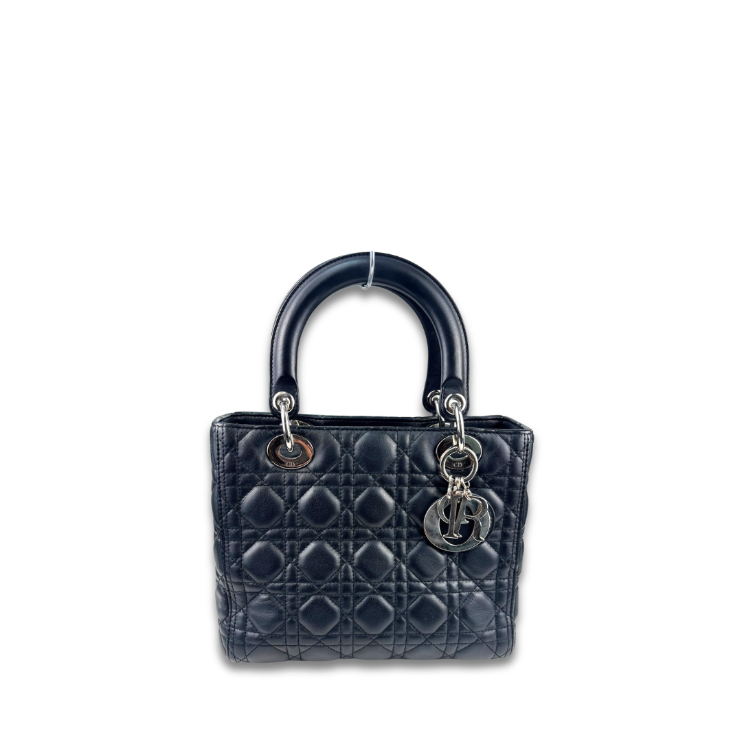 Dior Black Medium Lambskin Lady Dior