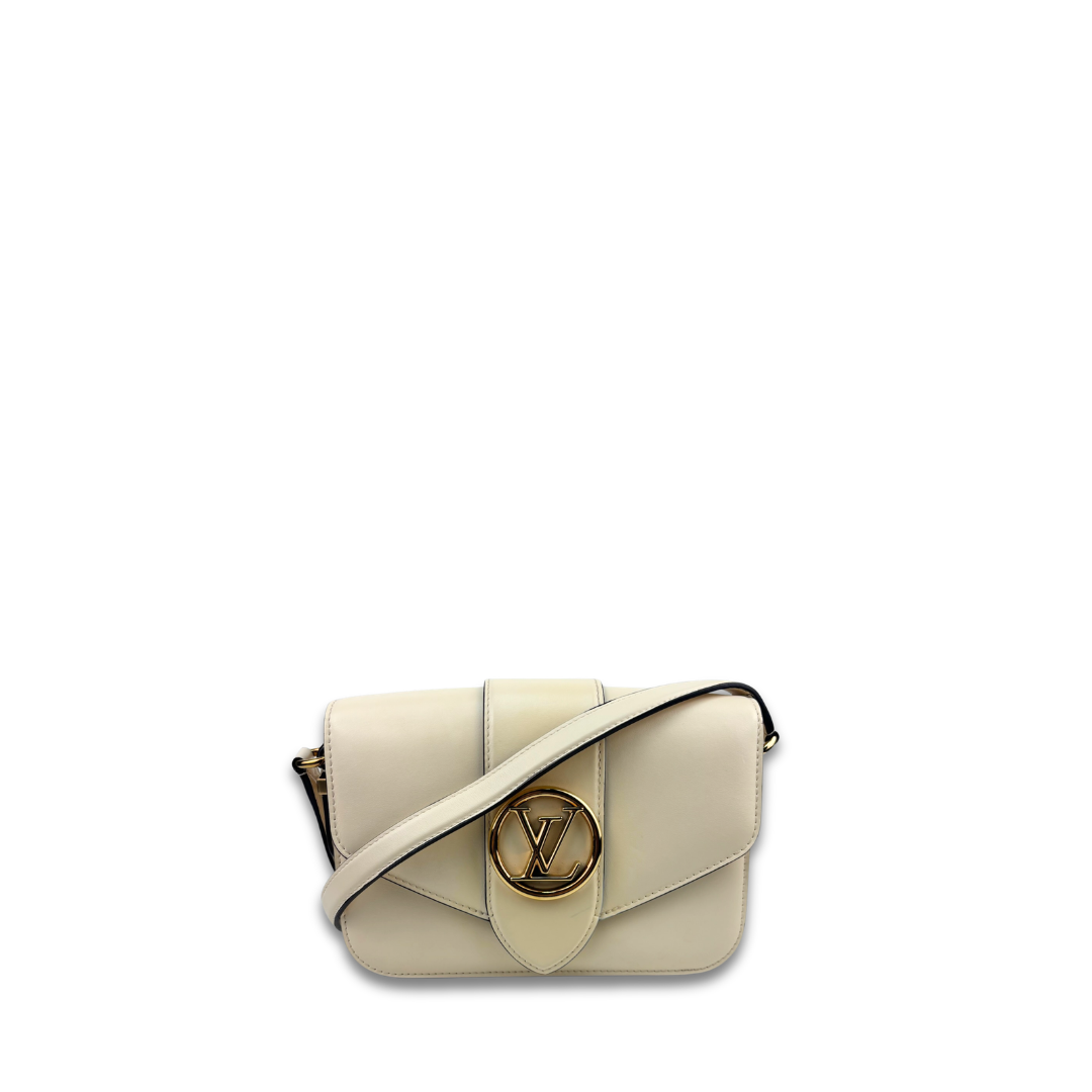 Louis Vuitton Cream Pont 9 Flap Bag