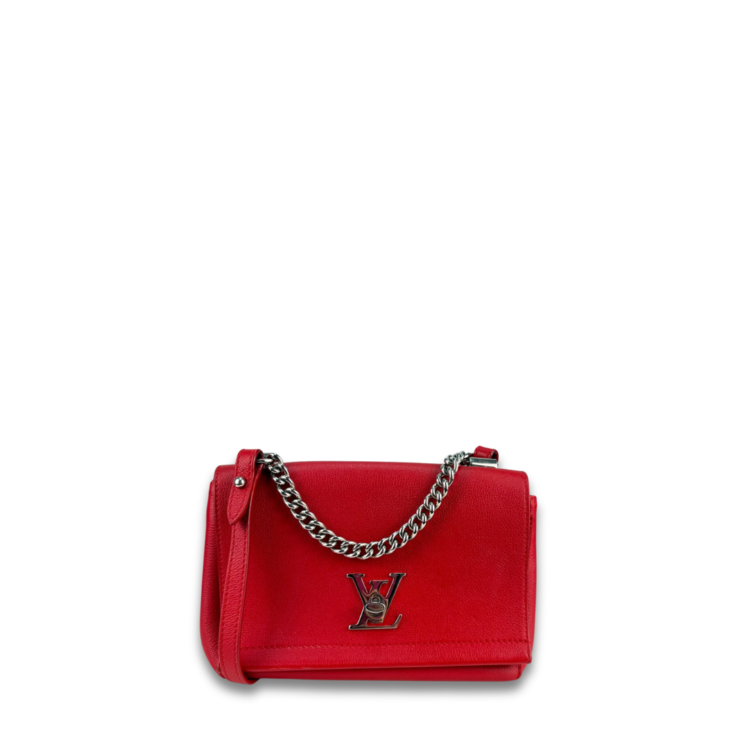 Louis Vuitton Red Lockme II Chain Bag BB