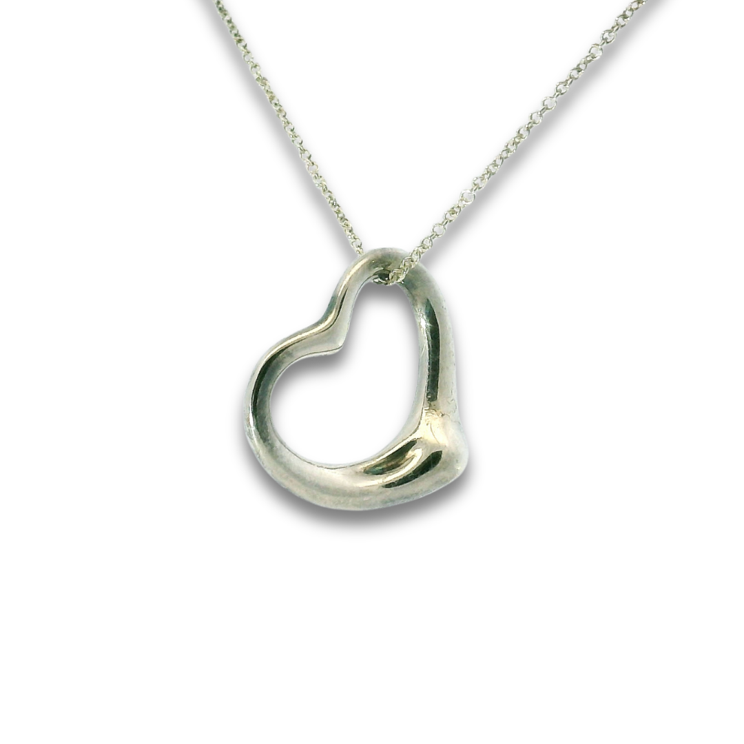 Tiffany & Co Elsa Peretti Open Heart Pendant Necklace