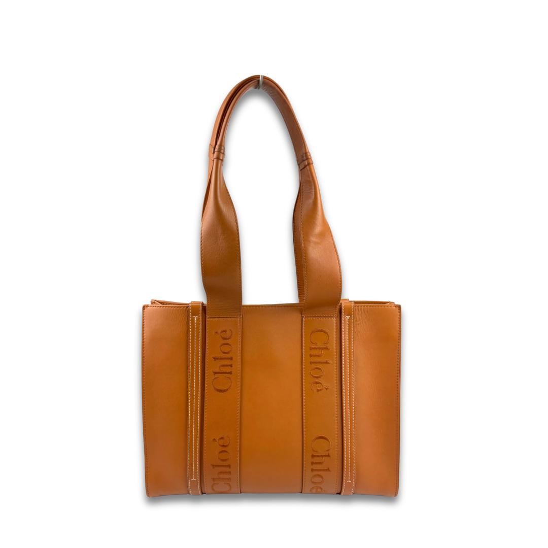 Chloe Leather Medium Woody Tote